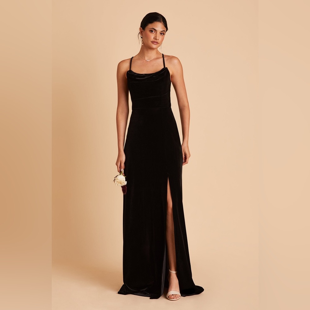 Birdy Grey Black Velvet Maxi Dress